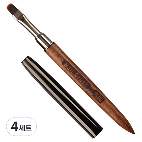 카카스 전문가용 네일브러쉬 + 브러쉬 캡 세트, KN-B3068, 4세트