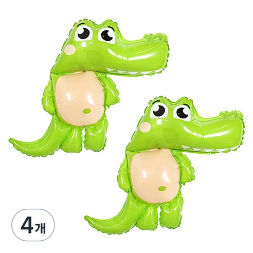 타이탄 생일 파티 동물 풍선, 악어, 4개