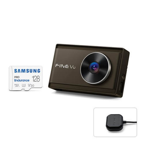 파인뷰 와이파이 전후방 QHD/FHD 2채널 블랙박스 X3300 NEW, 128GB, GPS안테나 + 동글미포함