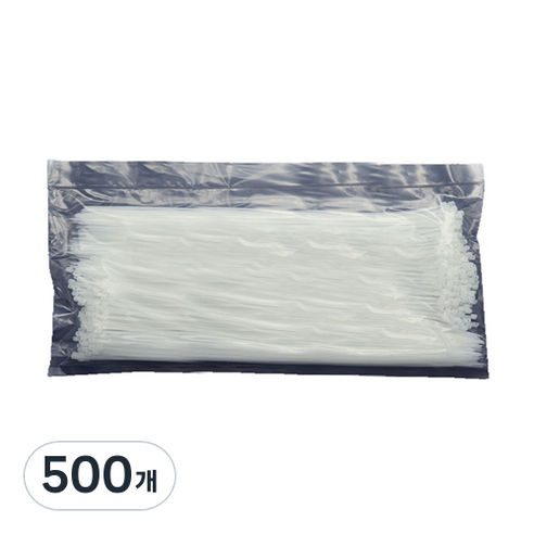 케이블타이 고정 정리 홀더 370mm, 500개, 화이트