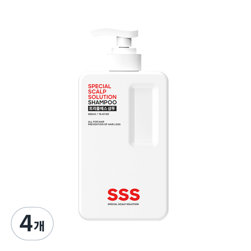 트리플에스 약산성 탈모샴푸, 580ml, 4개