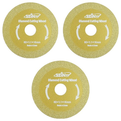 세인티에프 타일 줄눈 제거 휠 80mm x 16mm x 1.1mm, 3개
