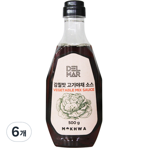 딜리셔스마켓 감칠맛 고기야채 소스, 6개, 500g
