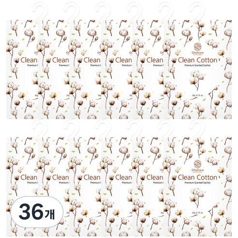올레비엔 센티드 사쉐 클린코튼, 20g, 36개