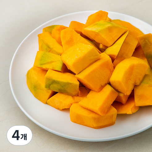 친환경 단호박 깍뚝썰기, 600g, 4개