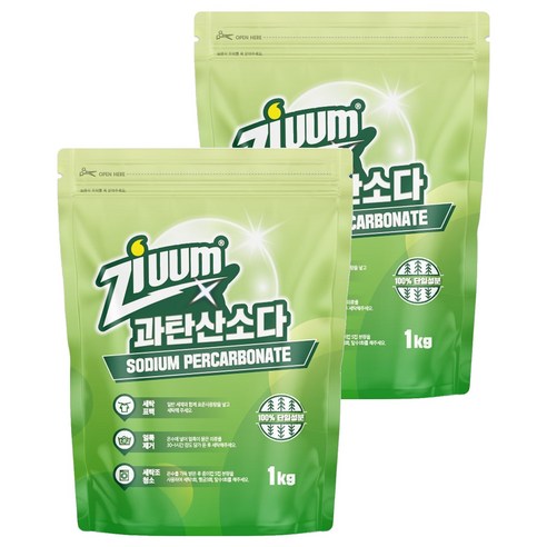 슈가버블 지움 분말 과탄산소다, 1kg, 2개