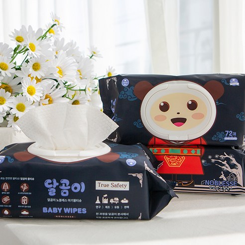 아기의 섬세한 피부를 위한 최적의 보호: 달곰이 노블레스 저자극 엠보싱 아기물티슈