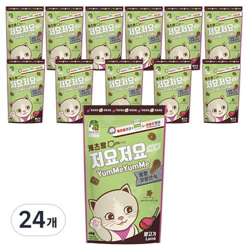 캐츠랑 저요저요 고양이 보양간식, 양고기, 60g, 24개