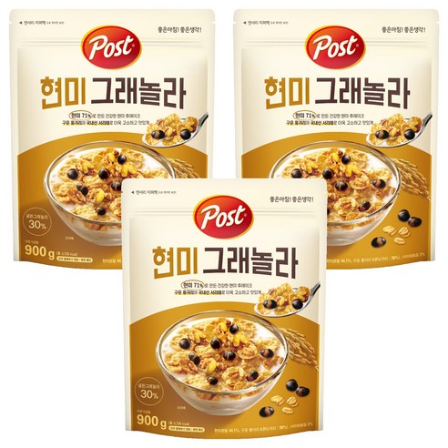 포스트 현미 그래놀라 시리얼, 900g, 3개