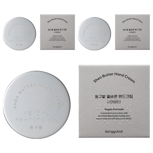 동구밭 올바른 핸드크림 시어버터 무향, 60g, 3개