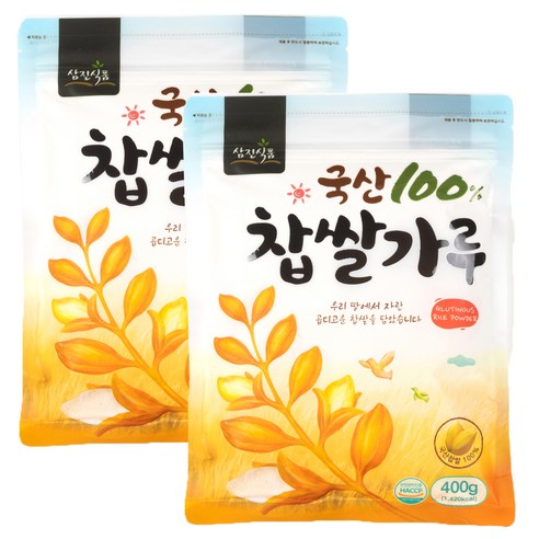 삼진식품 찹쌀가루, 400g, 2개