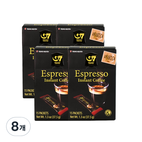 지세븐 에스프레소 인스턴트 커피, 2.5g, 15개입, 8개