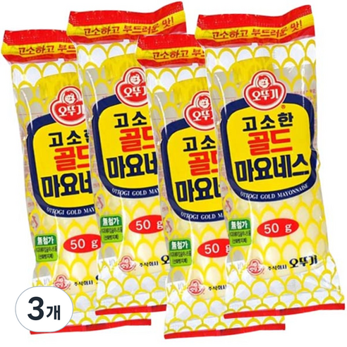 오뚜기 골드마요네스 미니튜브, 50g, 3개