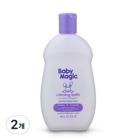 베이비매직 유아 카밍베스 New 라벤더향, 488ml, 2개