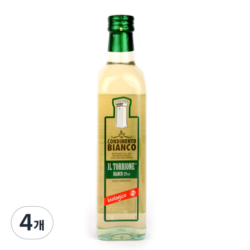 일 토리오네 유기농 화이트 와인식초 드레싱, 500ml, 4개