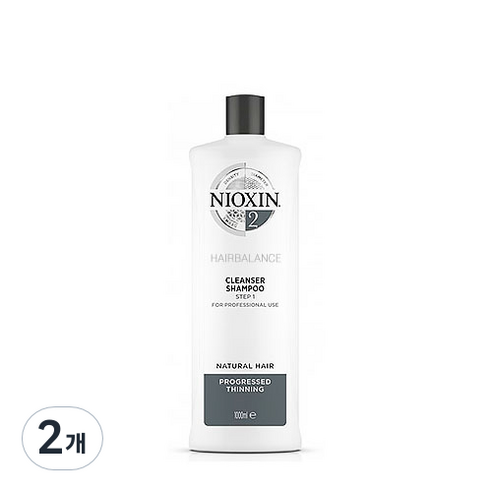 니옥신 3D 케어 시스템 클렌저 탈모 두피케어 샴푸 2번, 1000ml, 2개