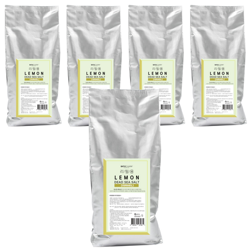 바스참 사해소금 레몬 리필용, 1kg, 5개