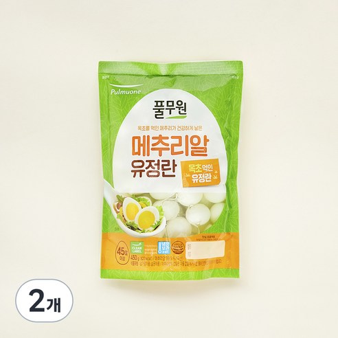 풀무원 깐메추리알 유정란, 450g, 2개