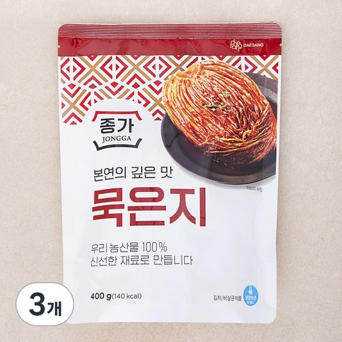 종가 묵은지, 400g, 3개