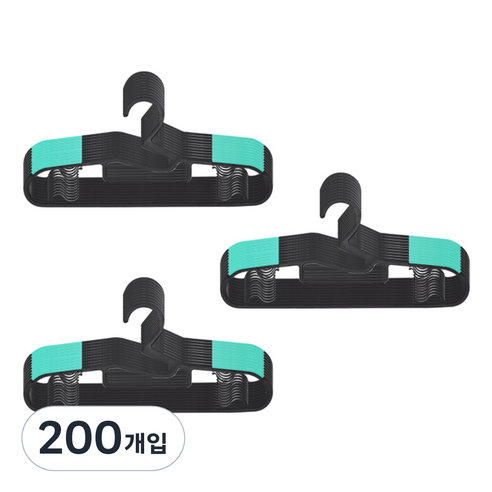 네이쳐리빙 베이직 멀티 논슬립 옷걸이, 민트, 200개입