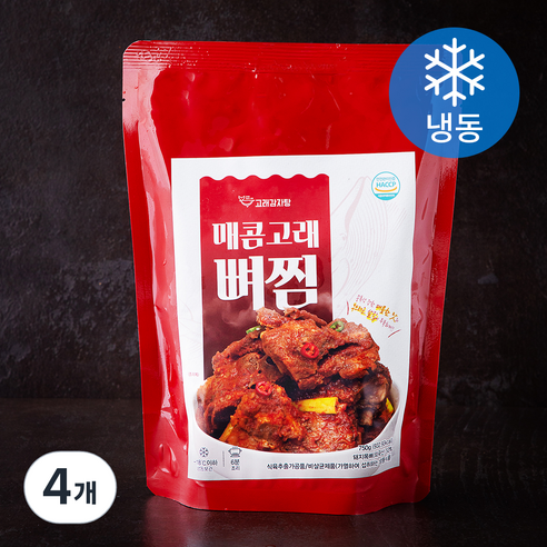 고래감자탕 매콤 고래 뼈찜 (냉동), 750g, 4개