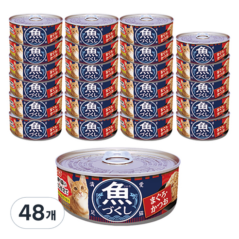 챠오 이나바 고양이 생선가득캔, 48개, 60g, 혼합맛(참치/가다랑어)