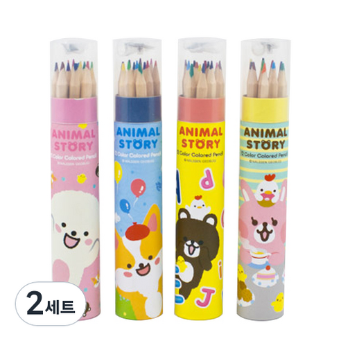 어린이집 생일선물 색연필 4세트, 12색, 2세트