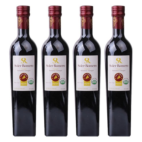솔레르 로메로 유기농 발삼식초, 250ml, 4개