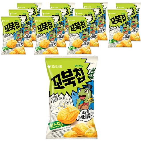 오리온 꼬북칩 콘스프맛, 160g, 12개
