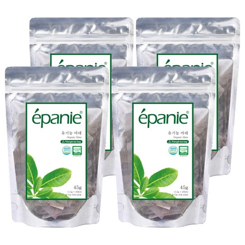 에빠니 유기농 마테차 삼각망 티백, 1.5g, 30개입, 4개