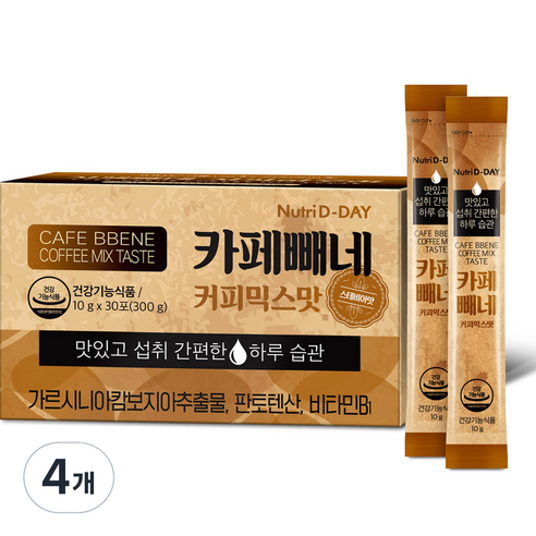 뉴트리디데이 다이어트 카페빼네 커피믹스맛 30p, 300g, 4개