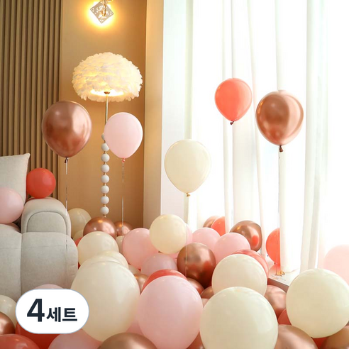 피앤비유니티 풍선 50p 세트 로즈골드, 07 로즈골드 4색혼합 C, 4세트