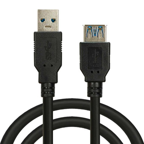 컴길 USB3.0 연장케이블 암 + 수 블랙, 1개, 1.5m