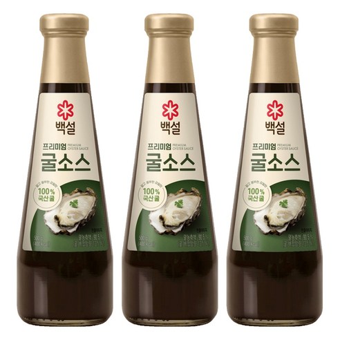 백설 프리미엄 굴소스, 3개, 500g
