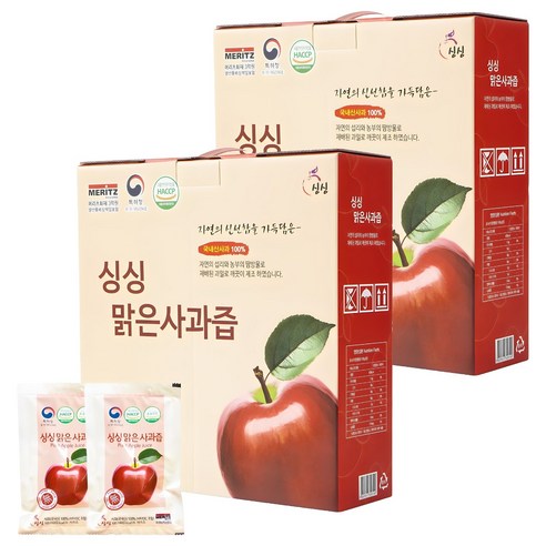 싱싱 맑은 사과즙, 100ml, 2박스