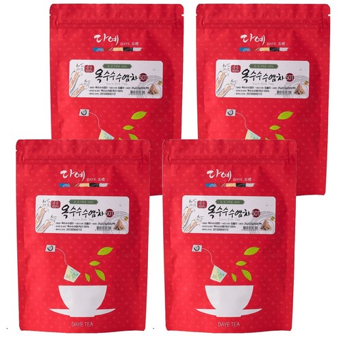 다예 옥수수수염차 삼각티백 50p, 0.5g, 50개입, 4개
