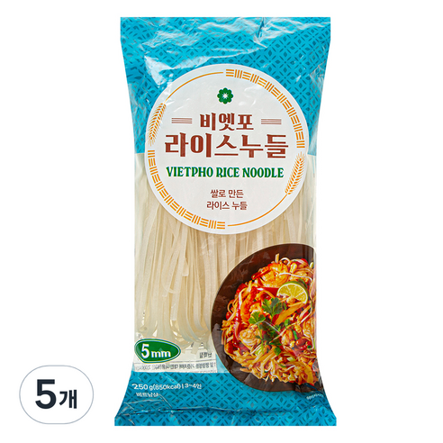 비엣포 라이스누들 5mm, 250g, 5개