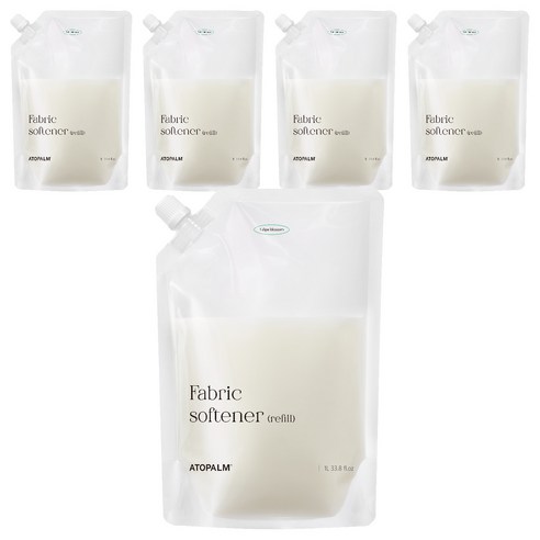 아토팜 섬유유연제 튤립블라썸 리필, 1000ml, 5개
