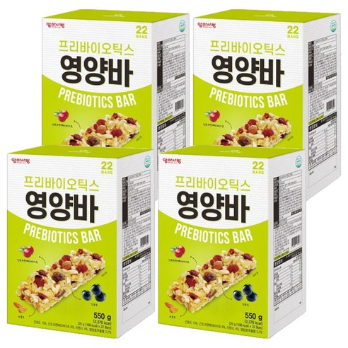 엄마사랑 프리바이오틱스 영양바, 550g, 4개