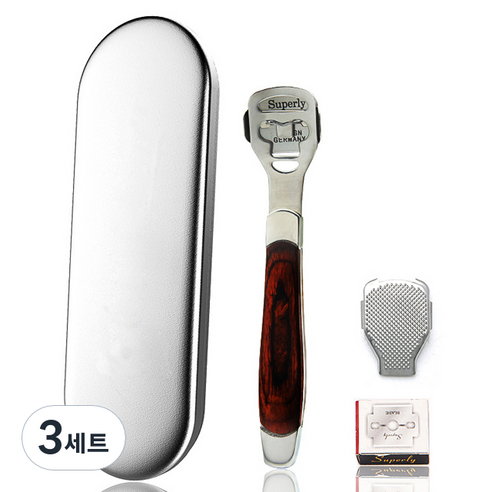 텐도씨 발 각질제거기 콘커터 + 풋파일 + 리필날 10p 세트, 3세트