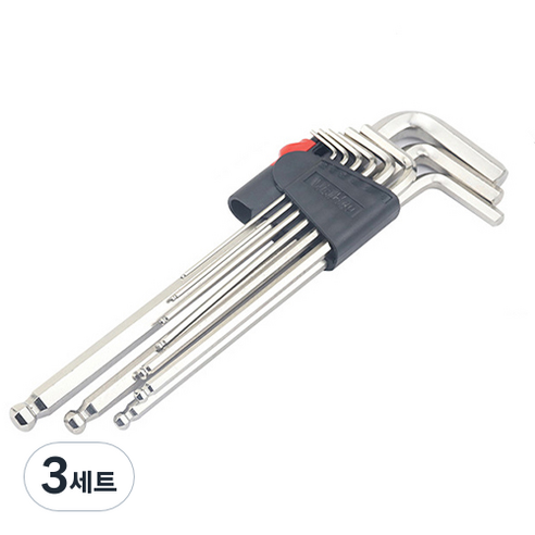 MEO 육각렌치 별렌치 볼렌치 L렌치 스패너 롱타입, 3세트