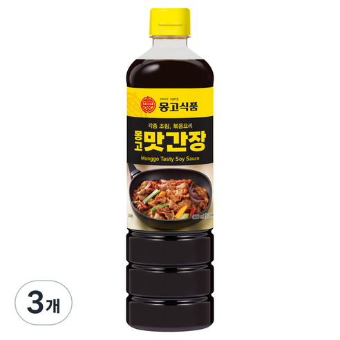 몽고간장 맛간장, 900ml, 3개