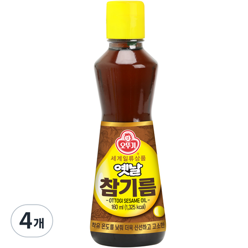 오뚜기 옛날참기름, 160ml, 4개