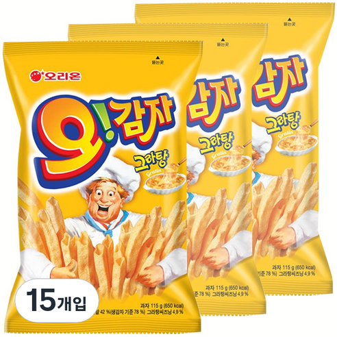 오리온 오감자 그라탕 스낵, 115g, 15개입