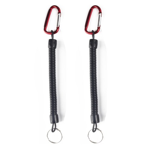 씨티컴퍼니 스프링줄 카라비너, 레드, 2개