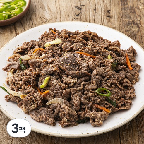 꾸브닝 인생양념 고기듬뿍 소불고기, 800g, 3팩