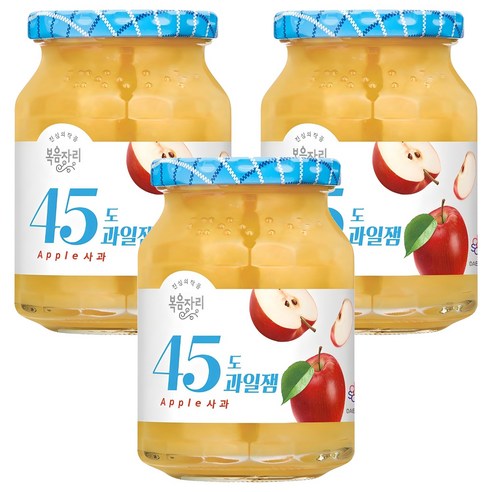 복음자리 45도 과일잼 사과, 350g, 3개