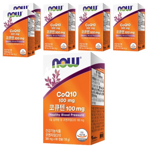 나우푸드 코큐텐 100mg 18g, 60정, 6개