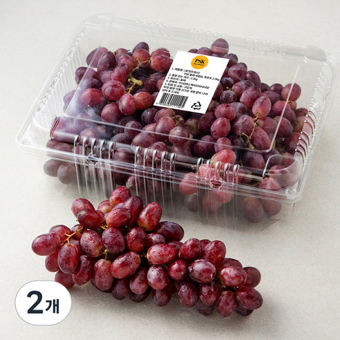 PSK 칠레 씨없는 적포도, 2.3kg, 2개