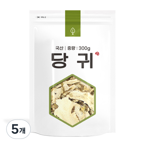 자연초 건조 국산 참당귀, 300g, 5개